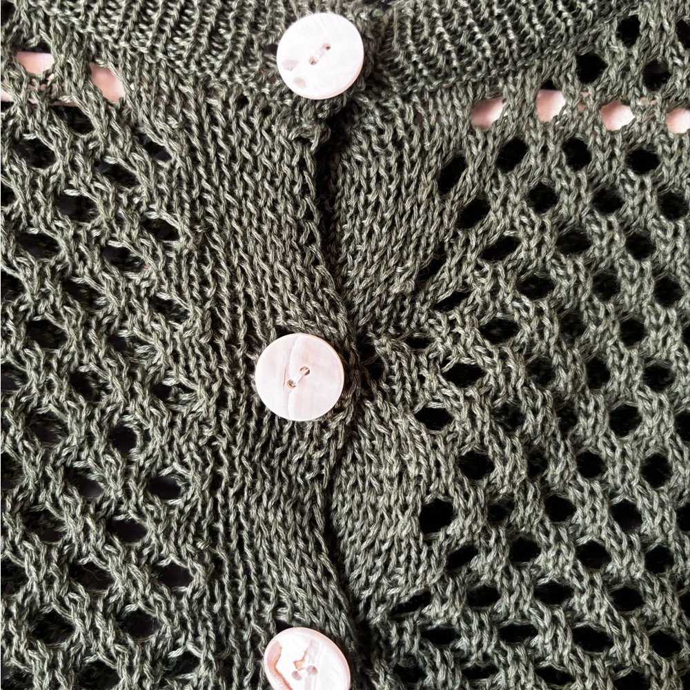 Green Knit Women's Sweater - Picture 3 of 3
